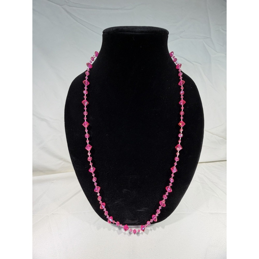 31" Pink Beads‎ Continuous Strand Neckace